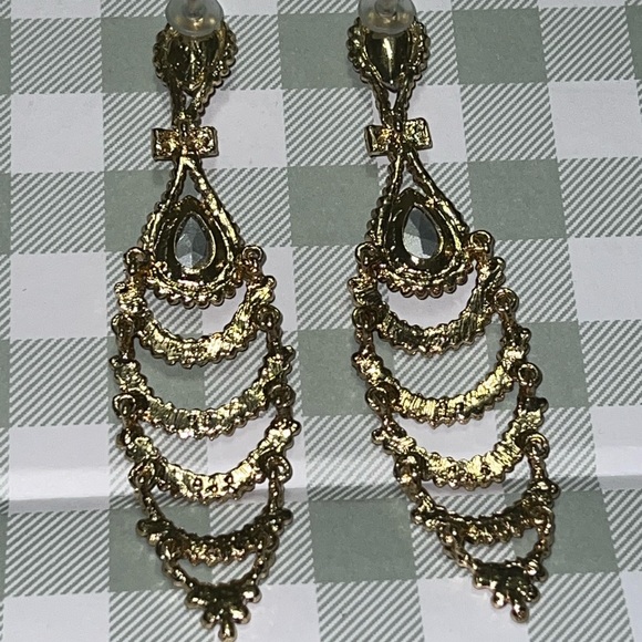 Glamorous Gold Chandelier Earrings - Picture 5 of 5